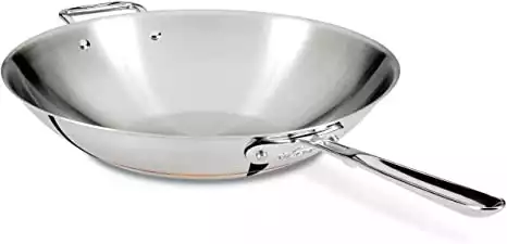 All-Clad 6412 SS Copper Core 5-Ply Bonded Dishwasher Safe Chefs Pan /  Cookware, 12-Inch, Silver