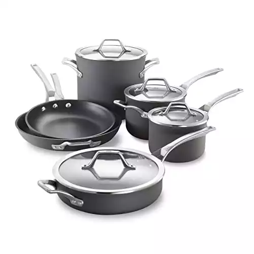 Calphalon Signature Hard Anodized Nonstick, 10-Piece Cookware Set