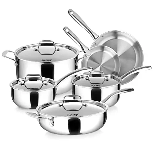 Duxtop Whole-Clad, Tri-Ply Cookware Set