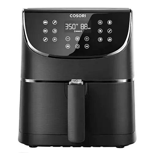 COSORI Air Fryer Max XL(100 Recipes) Digital Hot Oven Cooker, One Touch Screen with 13 Cooking Functions, Preheat and Shake Reminder, 5.8 QT, Black