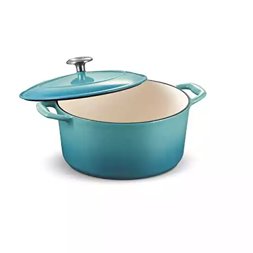 6.5 Qt Enameled Cast-Iron Series 1000 Covered Round Dutch Oven - Gradated  Cobalt - Tramontina US