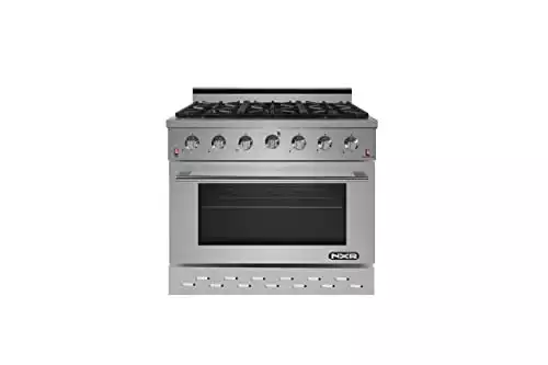 NXR SC3611 36" 5.5 cu.ft. Pro-Style Natural Gas Range with Convection Oven, Stainless Steel