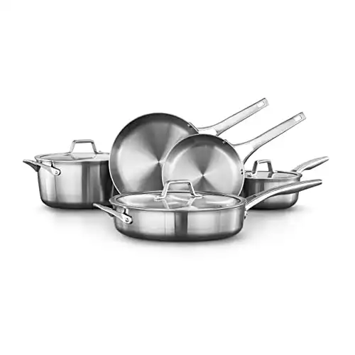 Duxtop 10PC Kitchen Pots and Pans Set, Whole-Clad Tri-Ply Stainless Steel  Induction Cookware Set - The Secura