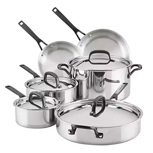 KitchenAid 5-Ply Clad Polished Stainless Steel Cookware