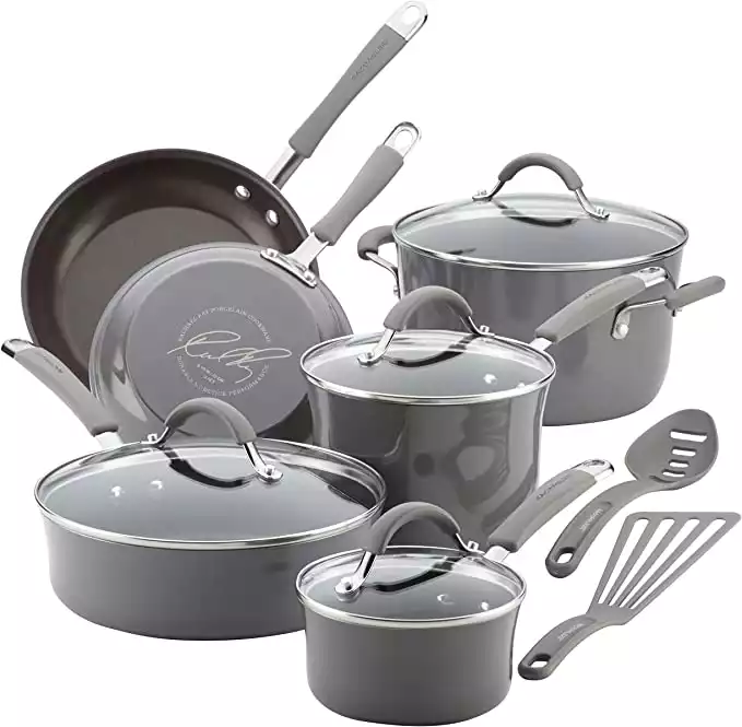 Rachael Ray Cucina Nonstick, 12-Piece Cookware Set