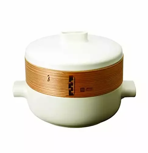 JIA Ceramic Steamer Pot & Cedar Basket