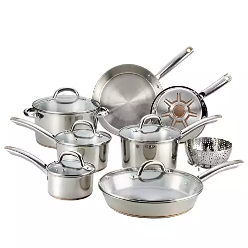 T-fal Ultimate Stainless Steel Copper Bottom Cookware