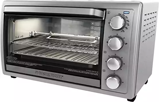 Black+Decker WCR-076 Rotisserie Toaster Oven, 9X13, Stainless Steel